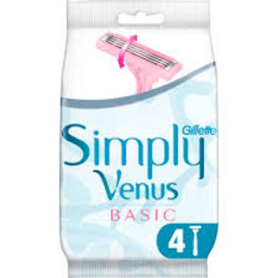 Gillette Traş Bıçağı Venüs Simply 3 Basic 4Lü Poşet (Dy)