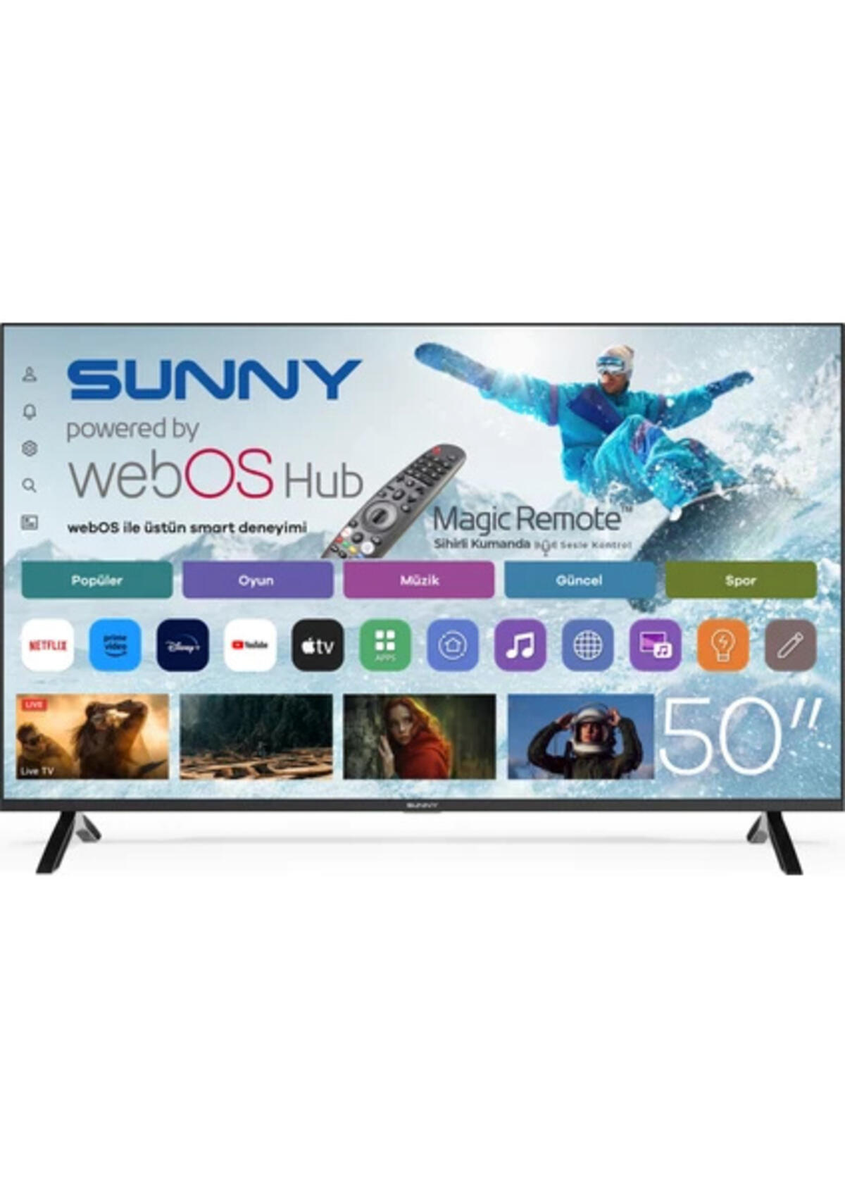 Sunny Led Tv 50" SN50FMN252 4K UHD WebOS