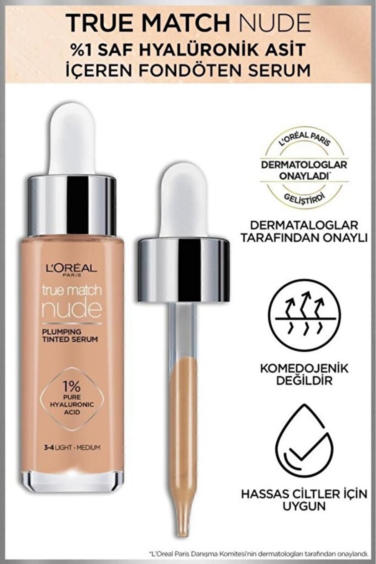 Loreal Paris Serum Fondöten True Match 3-4 Eng