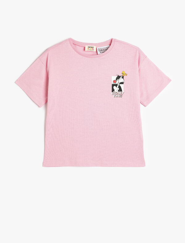 Koton Tişört Kız Çocuk 5SKG10087AK Pembe