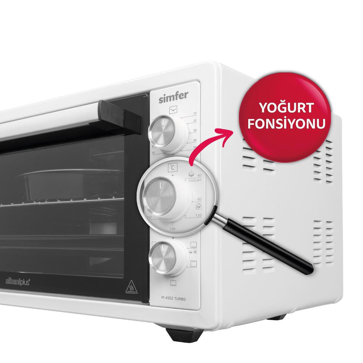Simfer Mini Fırın 4502 45Lt Beyaz