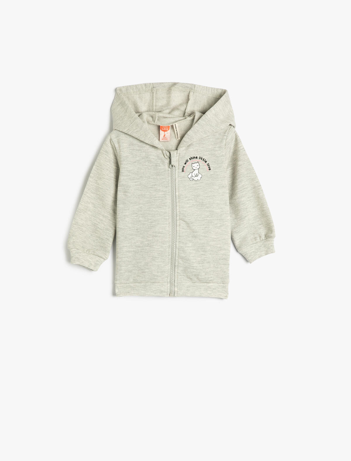 Koton Sweatshirt Kız Bebek 4WMG10025AK Gri
