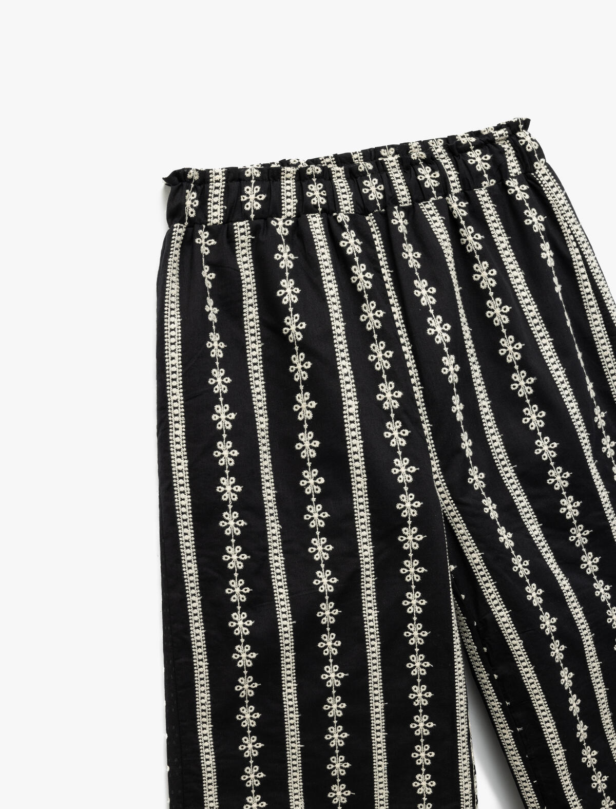 Koton Pantolon Kız Çocuk 5SKG40073AW Siyah Desenli