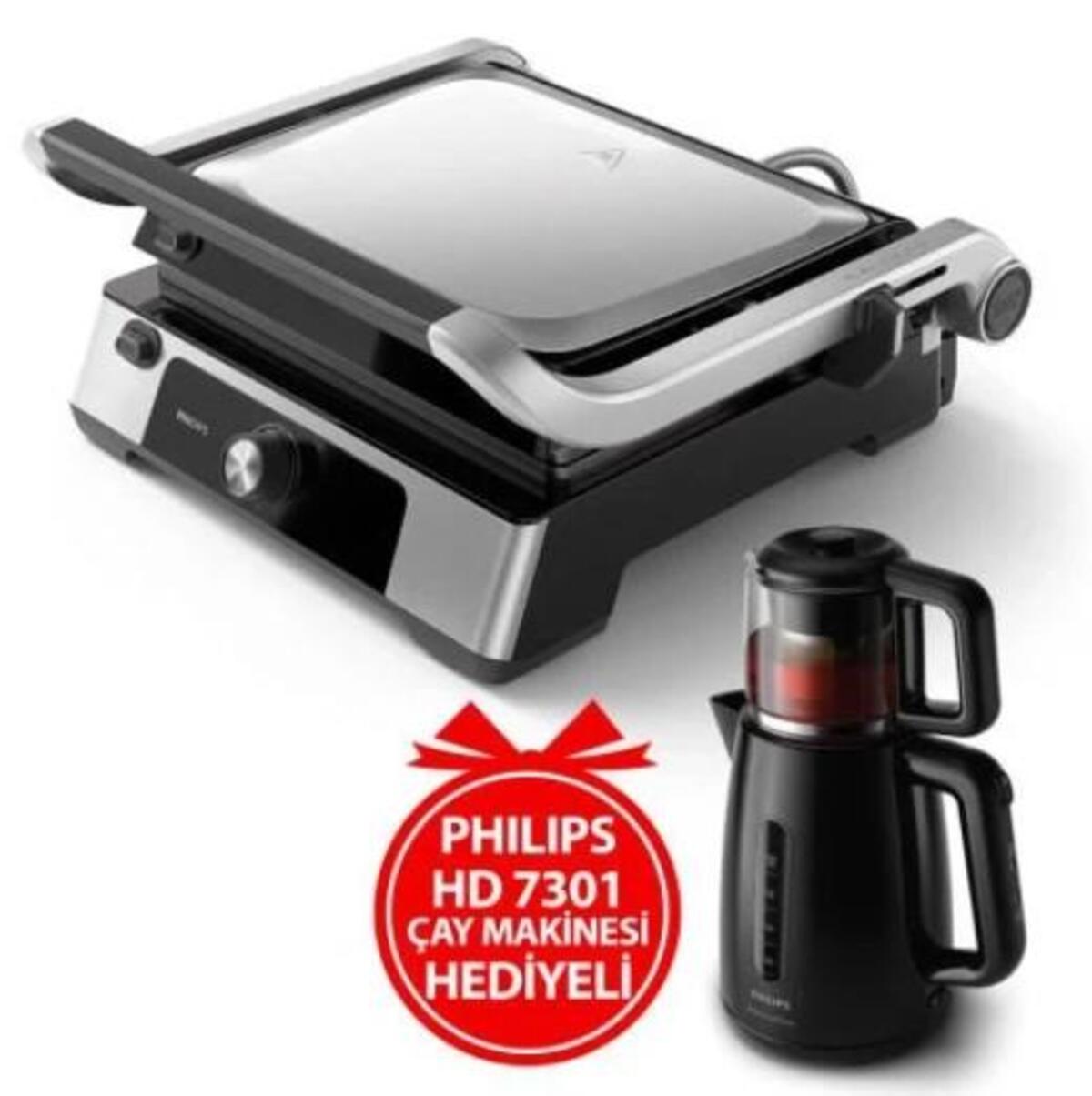 Philips Izg Ve Tost Mk Hd6301/90 +Philips Çaycı Hd7301