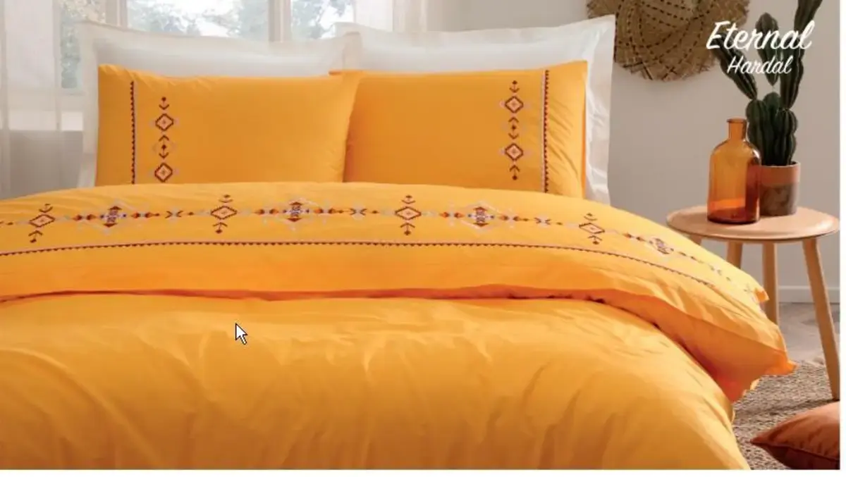 Özdilek Nevresim Takımı Çift Kişilik Boutique Eternal Hardal