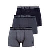 U.S Polo Assn. Erkek Boxer 3Lü 80306 Mercan-Gri Melanj-Saks