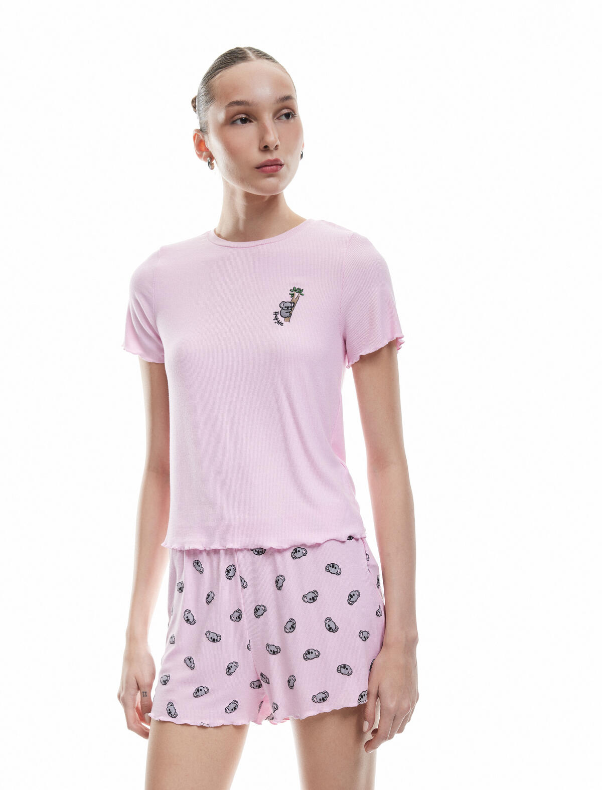Koton Pijama Takımı 5SLK40024MK Pembe