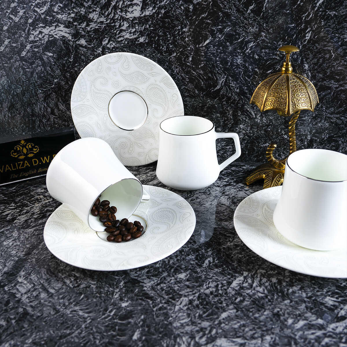 Evaliza Çay Fincan Tk 6Lı Paısley 31000044098 Beyaz