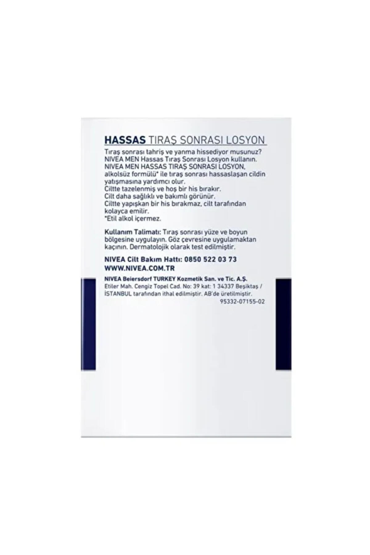 Nivea Men Losyon Hassas Ciltler İçin 100Ml