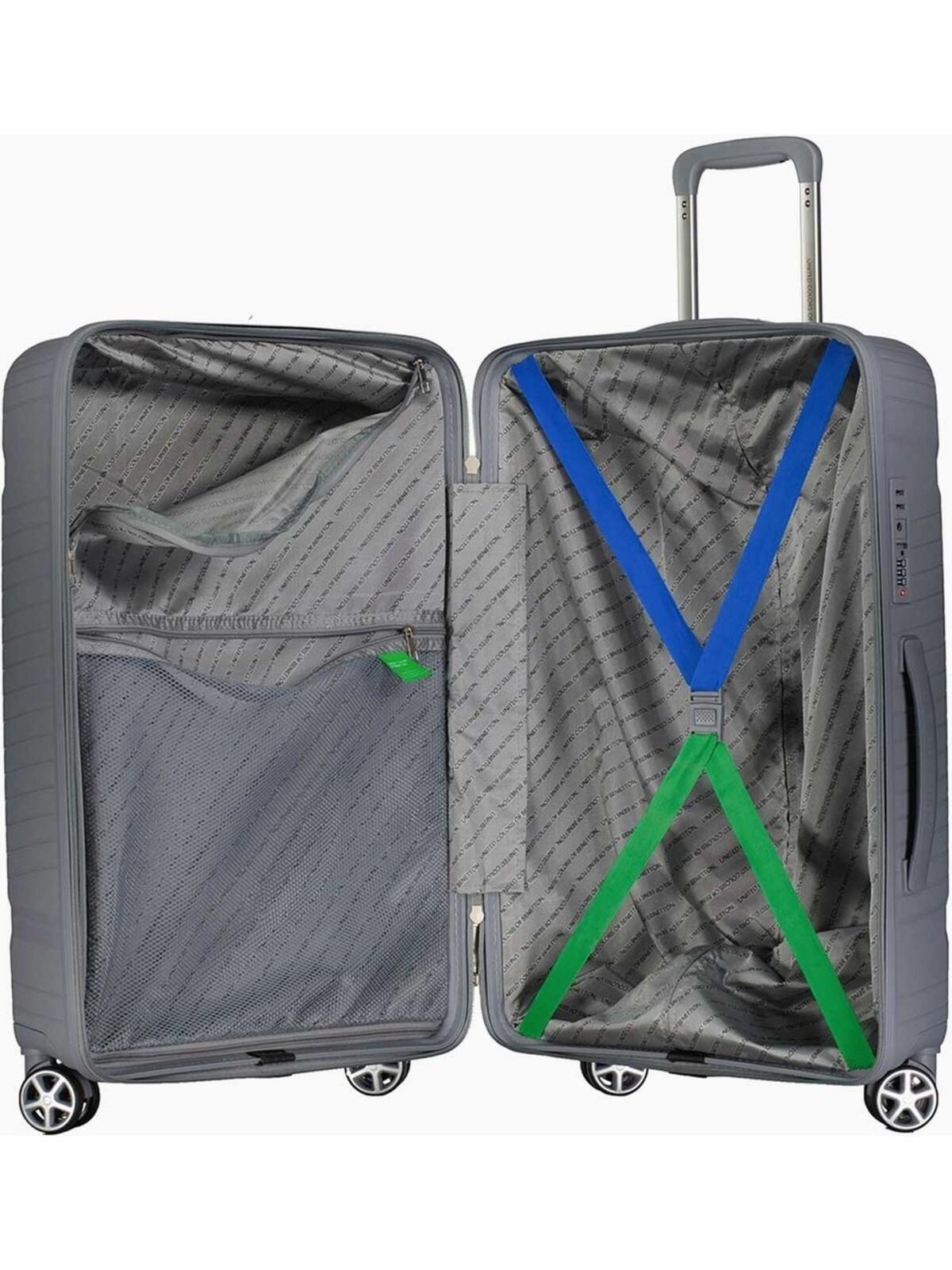 United Colors Of Benetton Valiz BNT3000-02 Gri Orta Boy