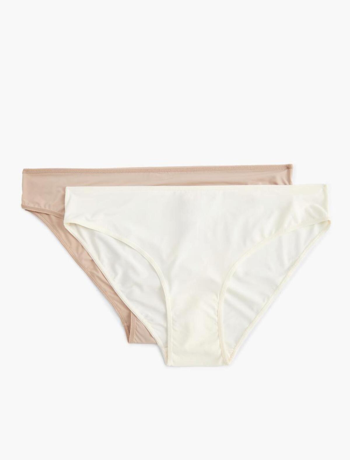Koton Külot Brief 2'li 4SLK30075MK Ten-Ekru