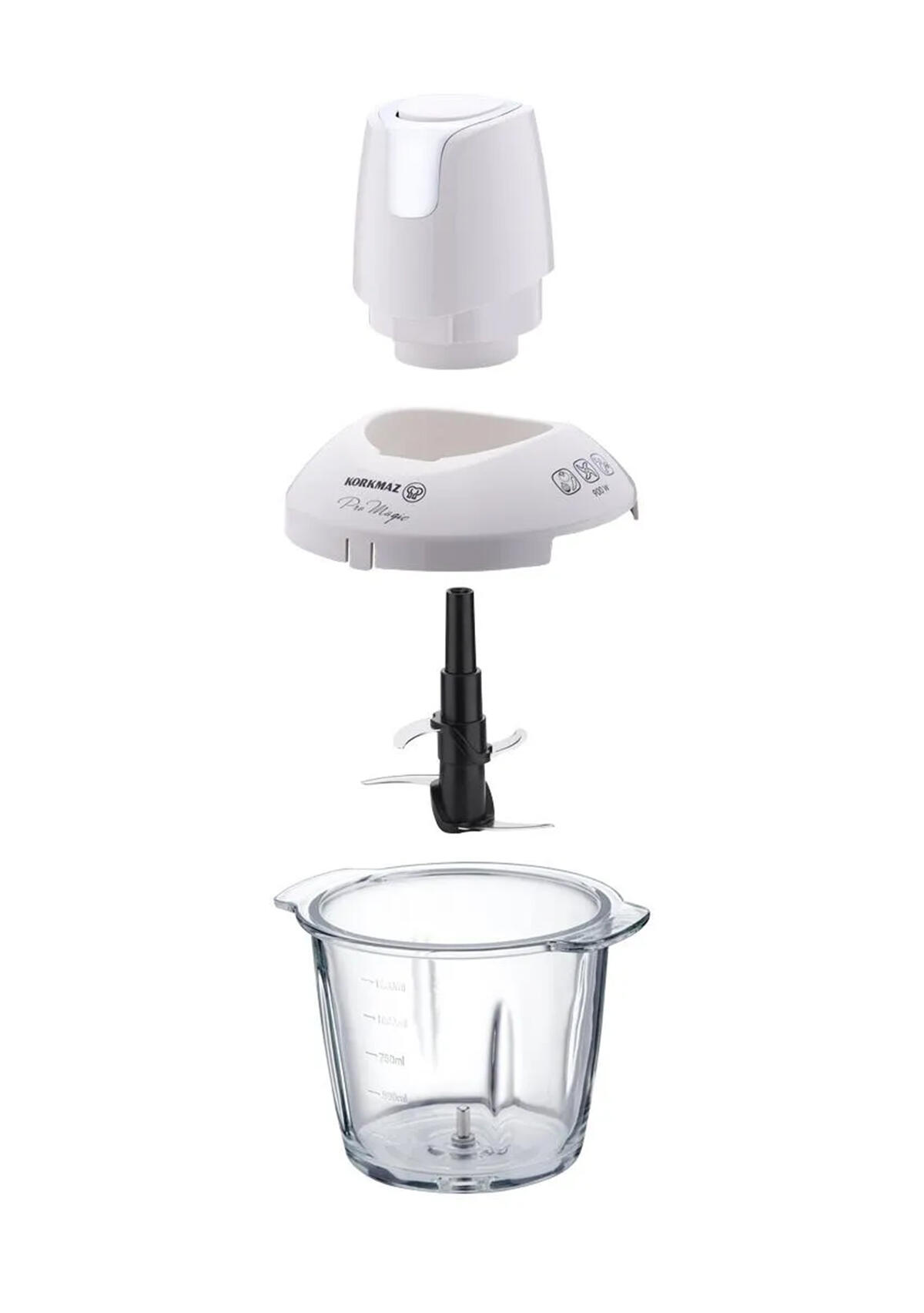 Korkmaz Doğrayıcı Cam Pro Magic A460-08 Vaniya/Krom