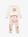 Koton Set Kız Bebek 6WMG10121AK Bej