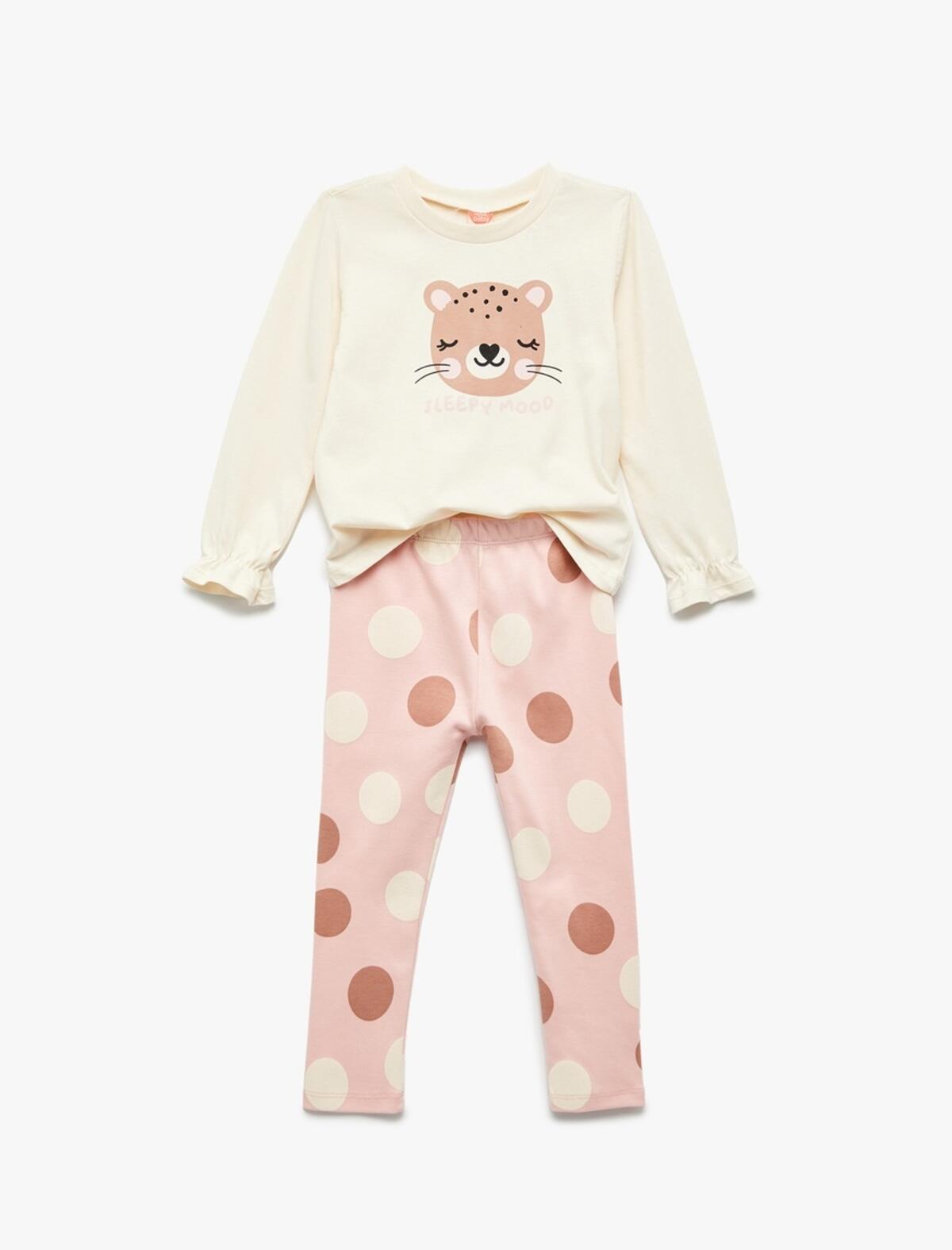 Koton Set Kız Bebek 6WMG10121AK Bej