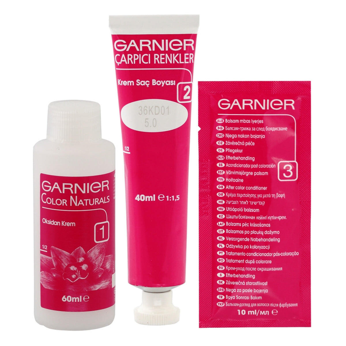 Garnier Saç Boyası Çarpıcı Renkler No:5.0 Açık Kahve