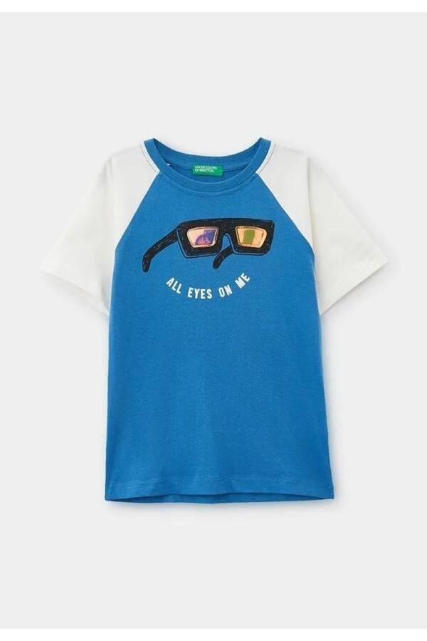 Benetton Tişört Erkek Bebek 3096G10DL Mavi