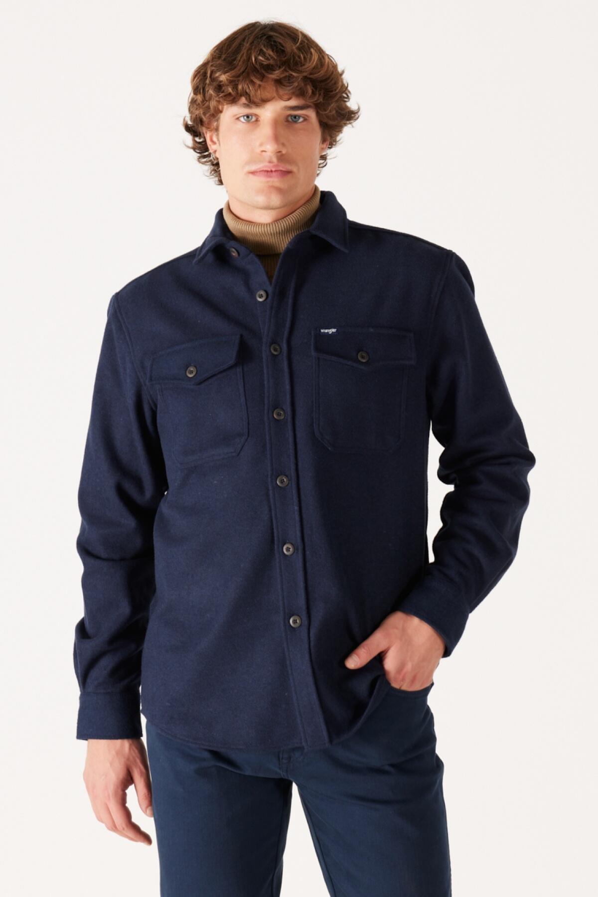 Wrangler Gömlek Uzun Kol W232137410 Lacivert
