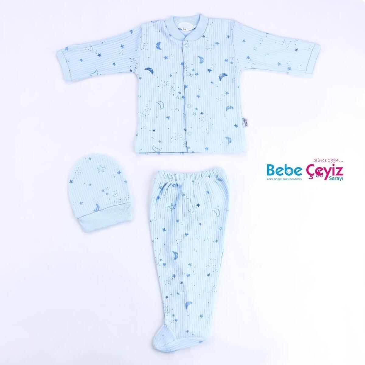 Sebi Pijama Takım 0-3 Ay Yıldız 9141