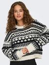 Only Kazak 15327639 Krem-Siyah Desenli