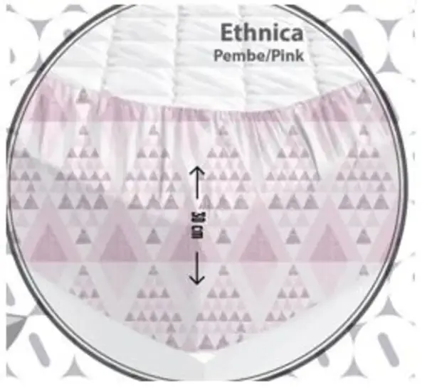 Özdilek Çarşaf Tek Kişilik Fitted Ethnica Pembe