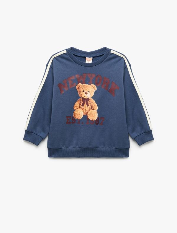 Koton Sweatshirt Kız Bebek 6WMG10055AK Lacivert