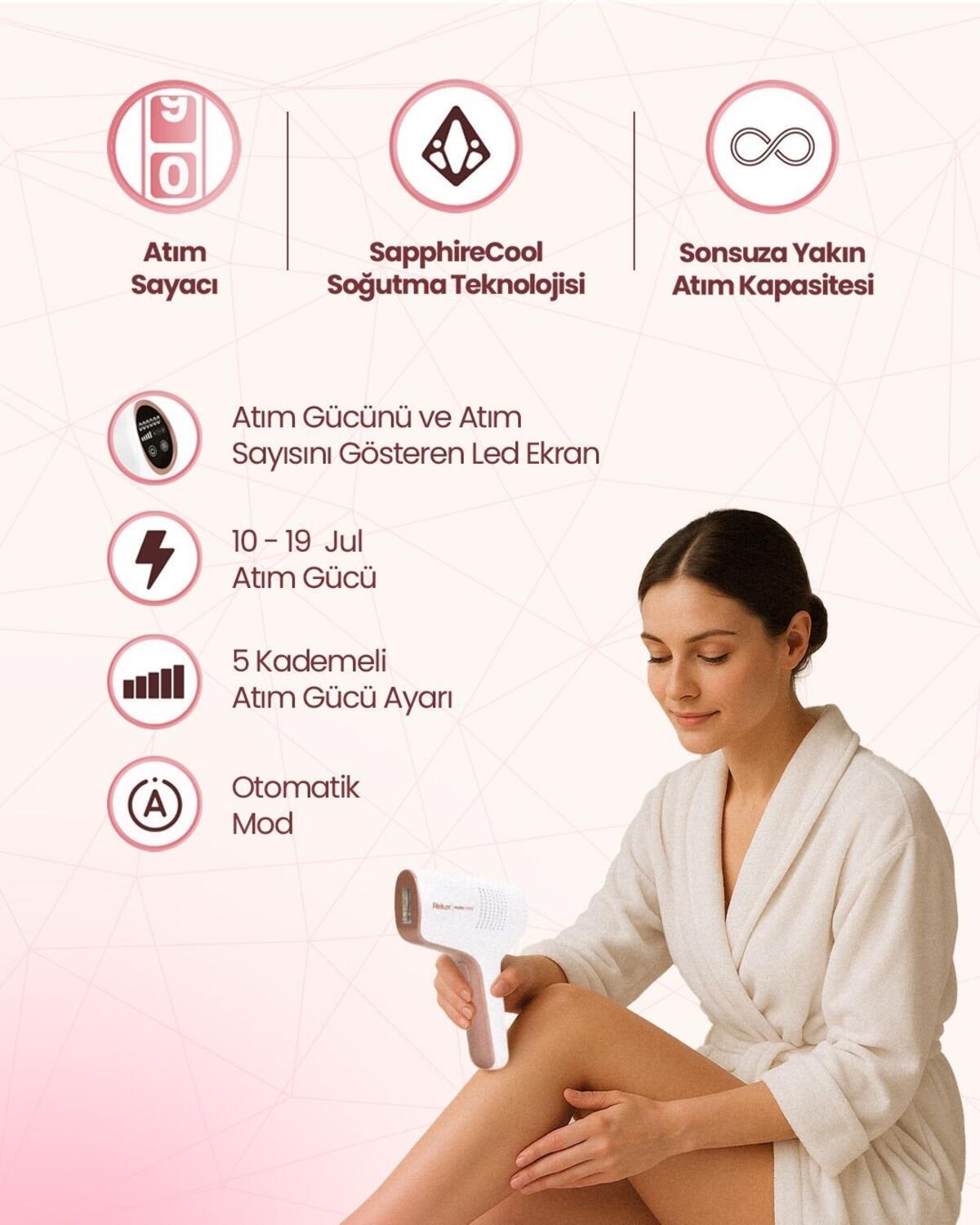 Relux Lazer Epilasyon Pure Care Ipl9650