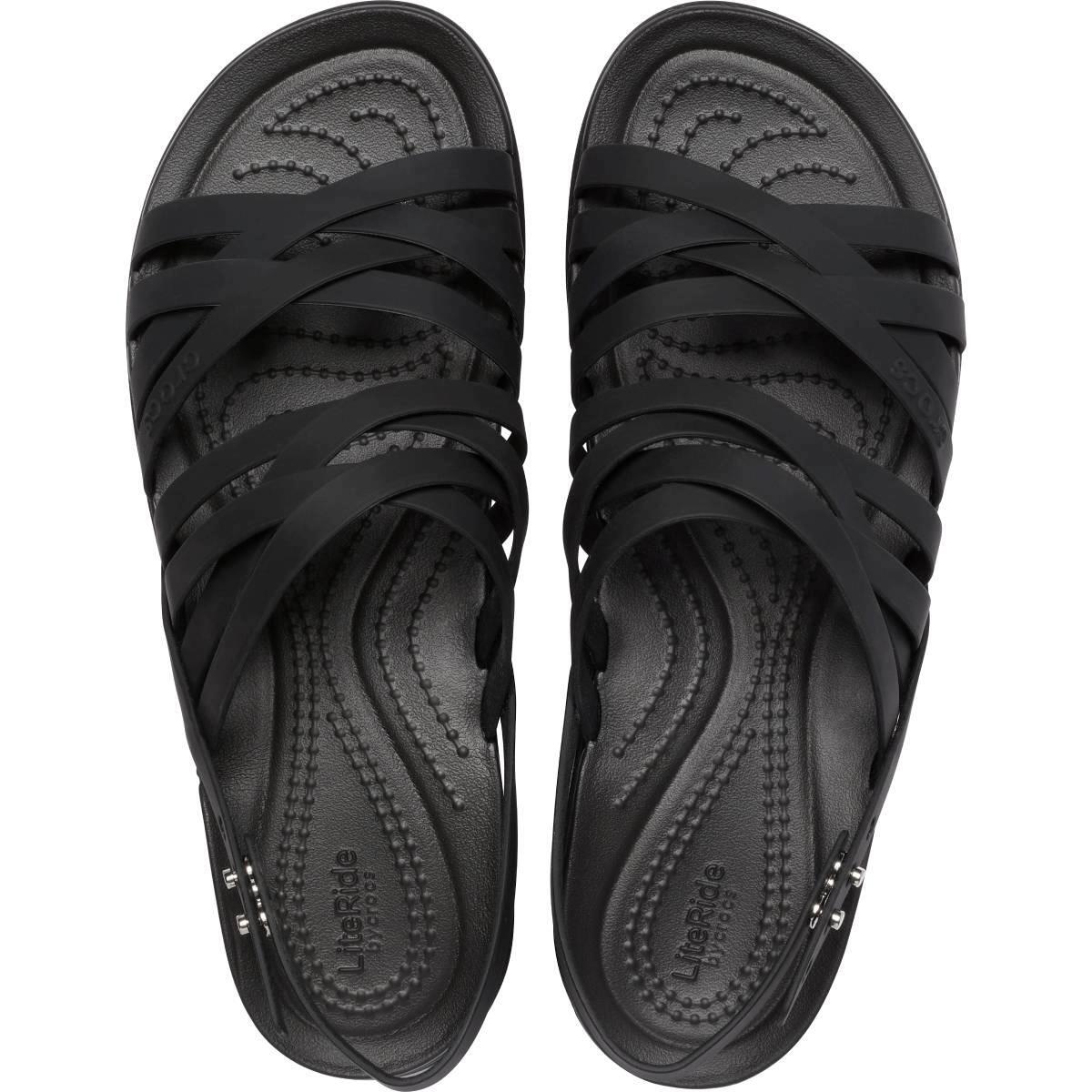Crocs Brooklyn Strappy Lowwdg 206751_001 Black