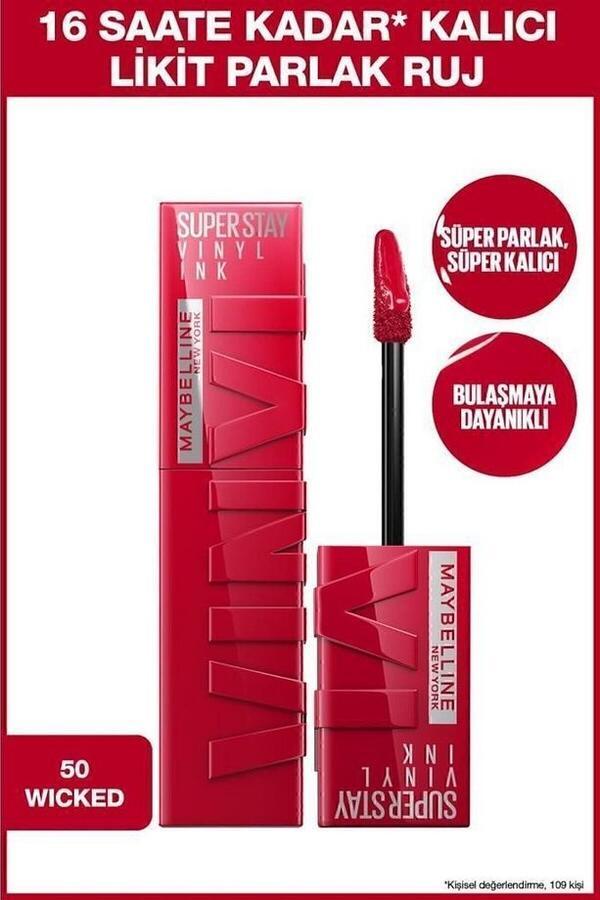 Maybelline Ruj Super Stay Vinyl Ink Likit Parlak No:50