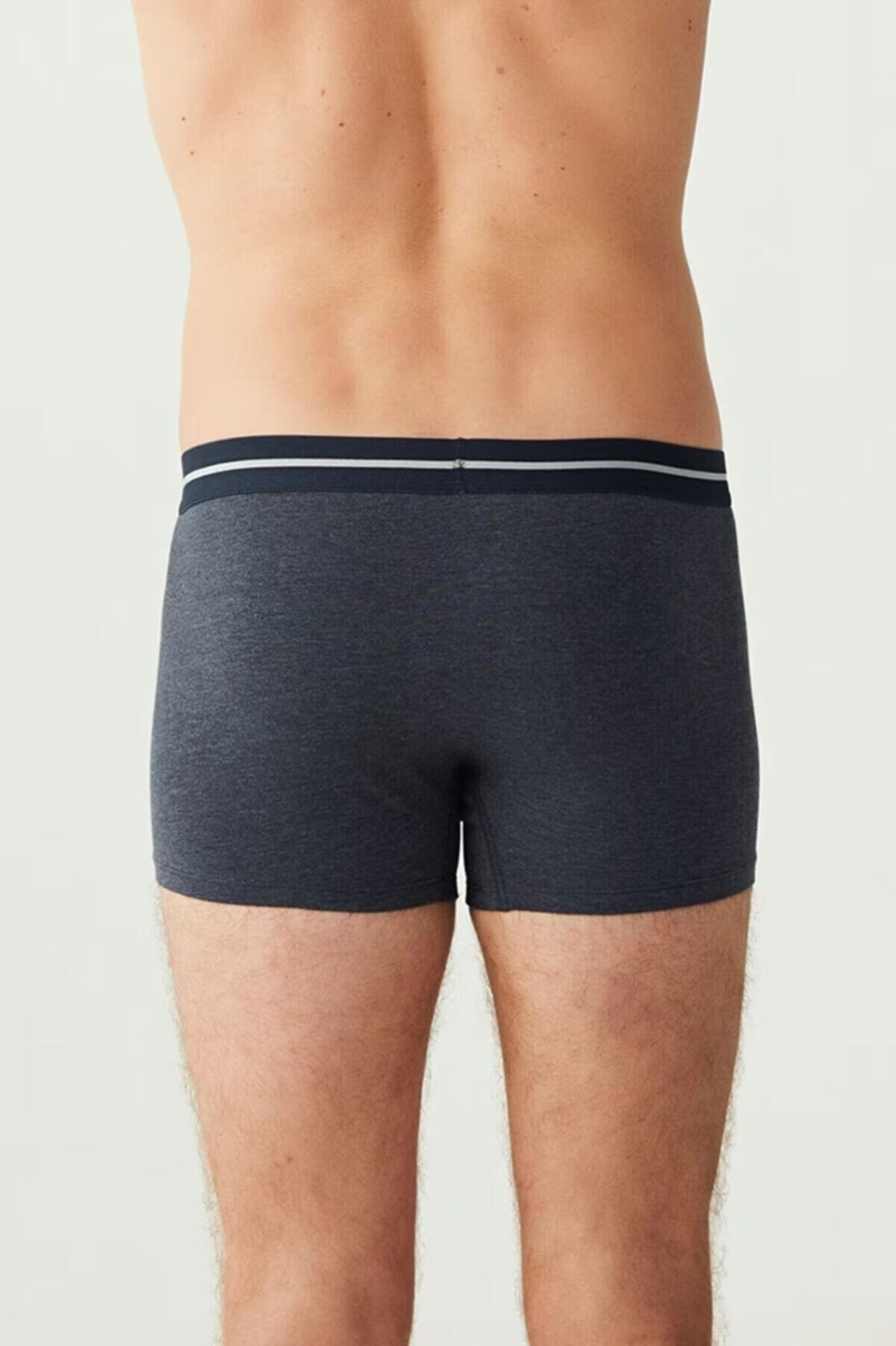 U.S Polo Assn. Erkek Boxer 3Lü 80306 Mercan-Gri Melanj-Saks