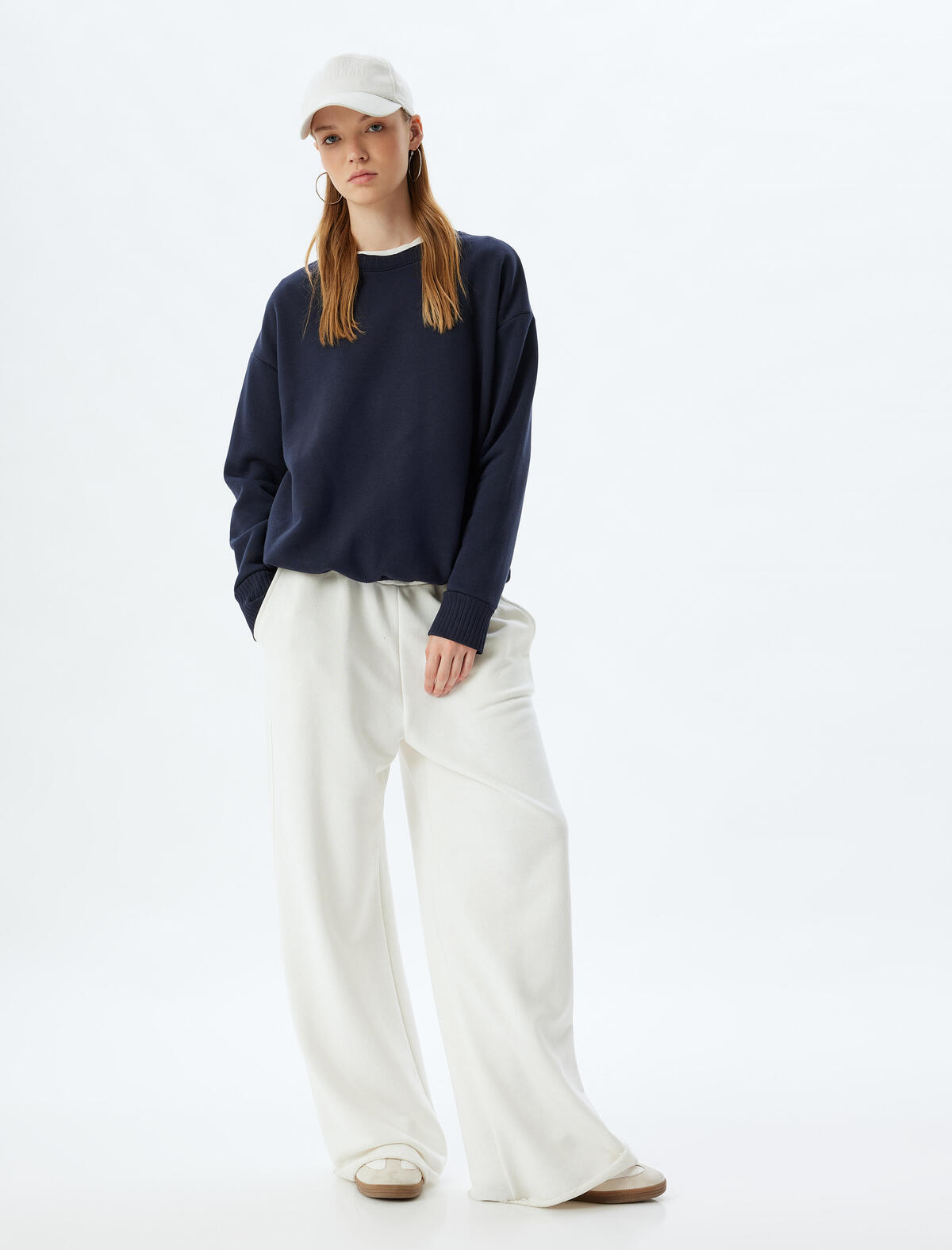 Koton Sweatshirt 5WAL10183IK Lacivert