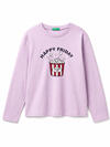 Benetton Tişört Kız Çocuk BNT-G 3JERC10QM-25K Lila
