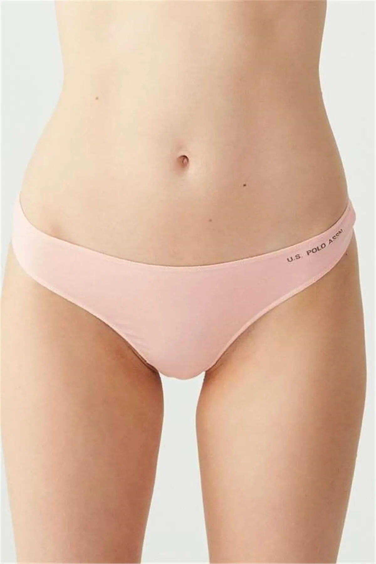 U.S Polo Assn. Kadın String 5Li 67005 Siyah-Ten-Beyaz-Somon-Kırmızı