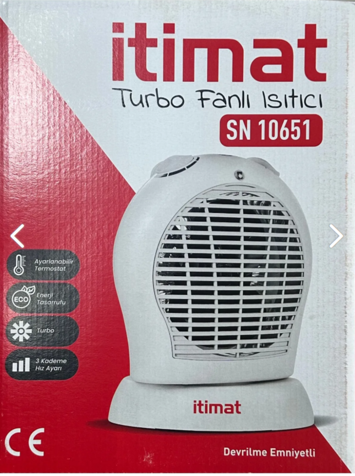 İtimat Turbo Fanlı Isıtıcı SN-10651 (Beyaz)