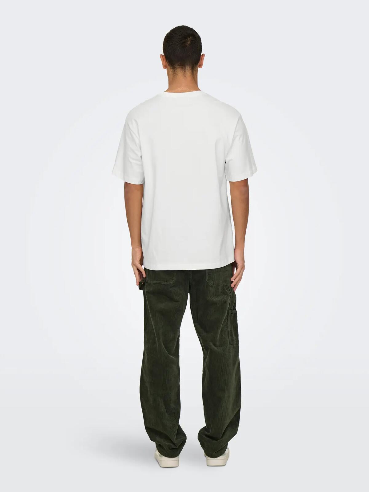 Only&Sons Tişört 22030925 Kırık Beyaz