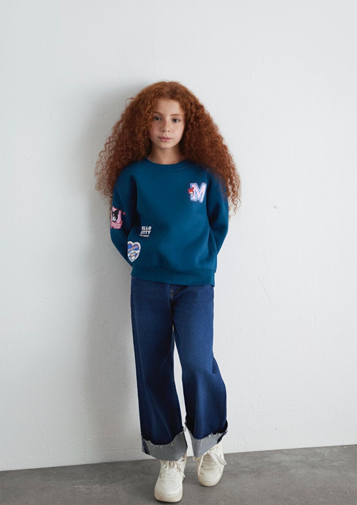 Mavi Sweatshirt Kız Çocuk M7S10164-89110 Mavi