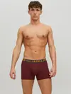 Jack&Jones Erkek Boxer 3Lü 12113943 Bordo-Laci-Gri