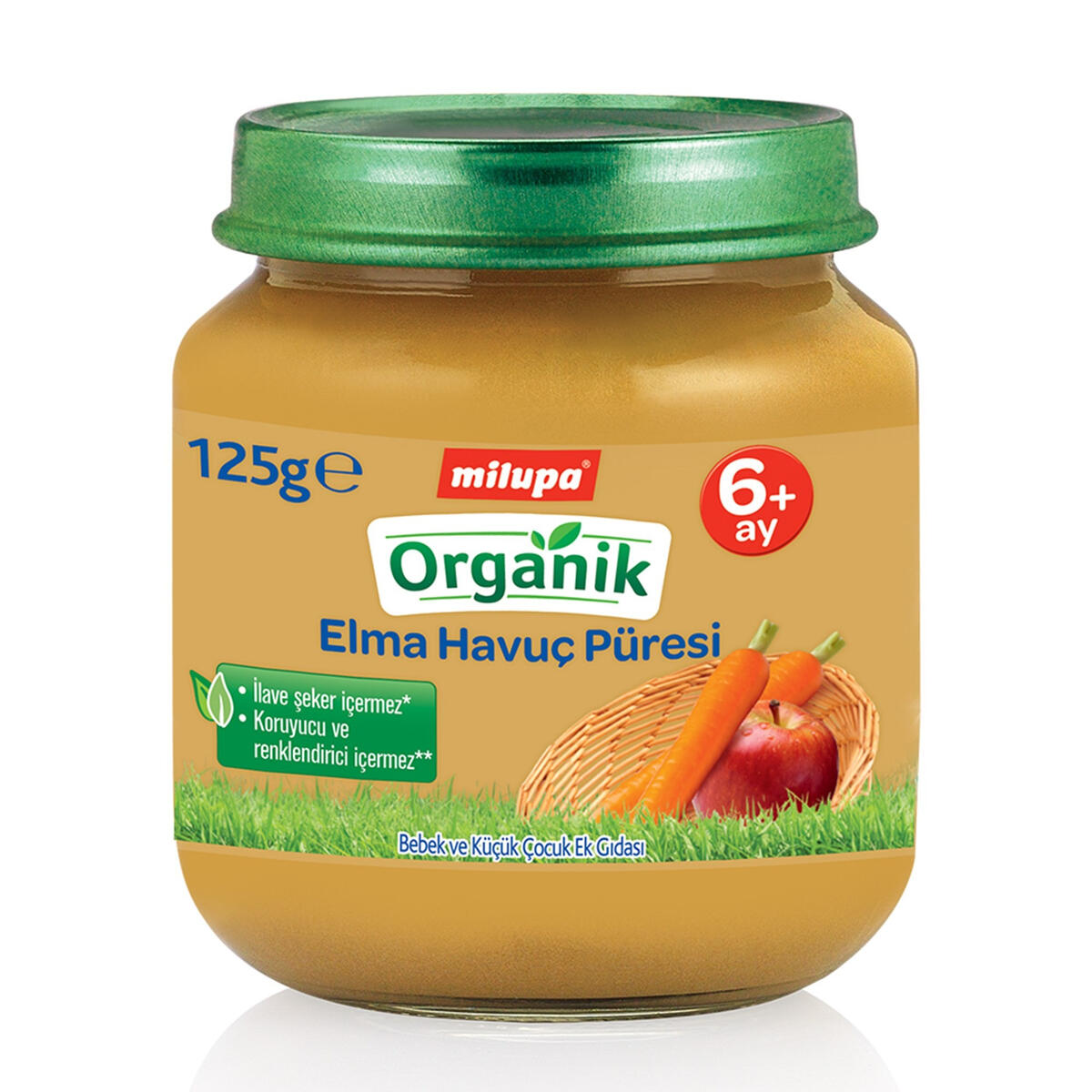 Milupa Organik Elma Havuç 125Gr