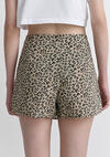 Mavi Şort Etek M1410188-89858 Leopar