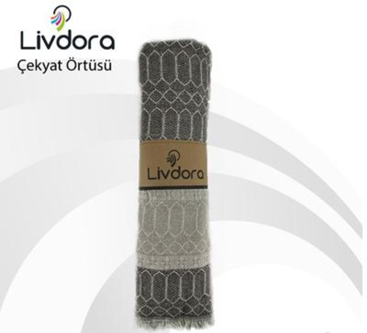 Livdora Çekyat Örtüsü 170*210 Petek Kahve-Bej