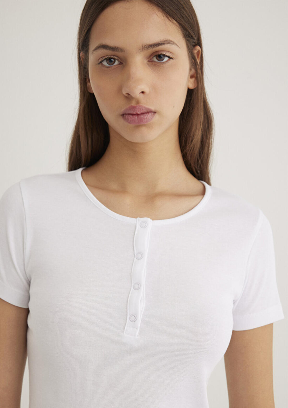 Mavi Tişört Crop M1611639-620 Beyaz