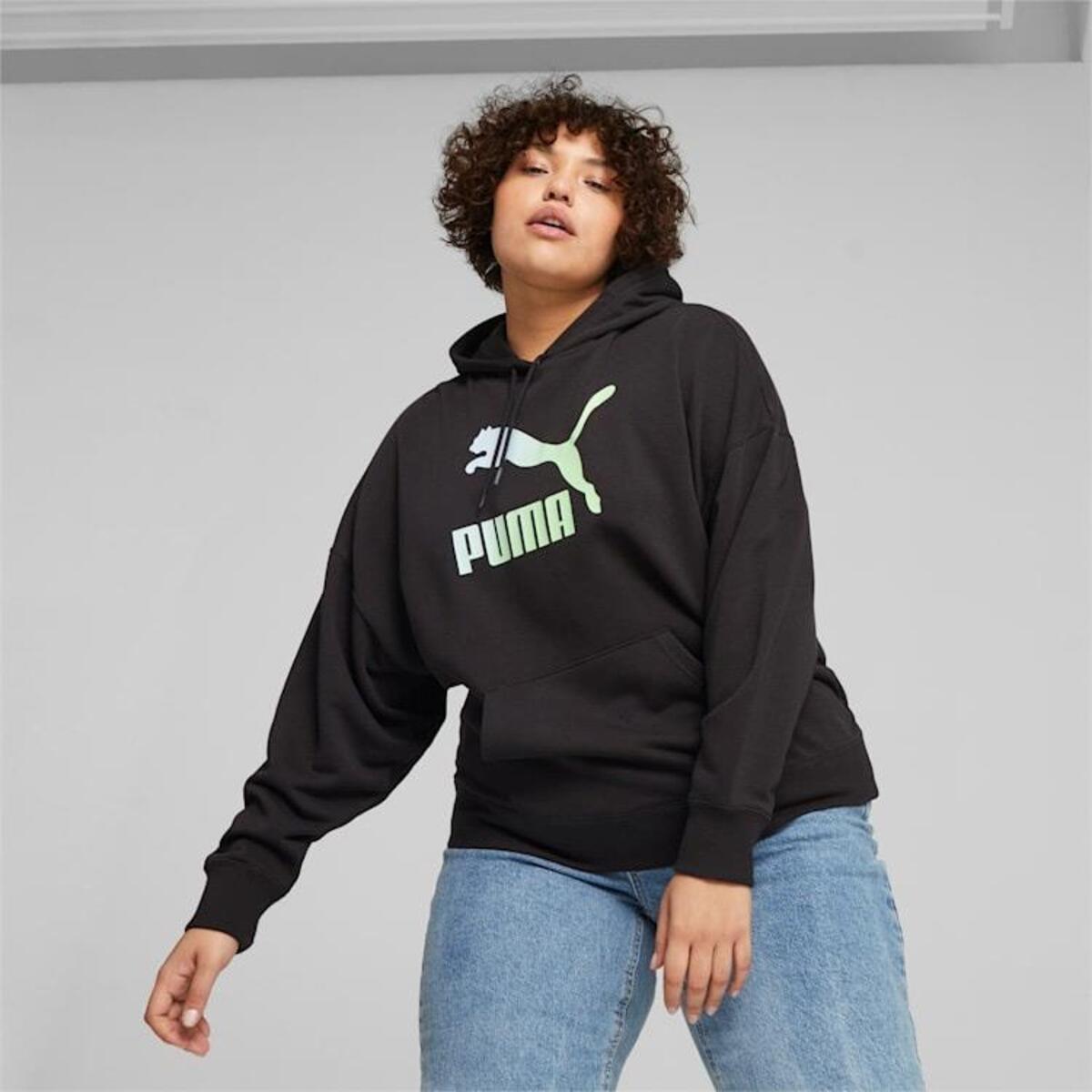 Puma Hoodie Classics Logo İnfill Tr 622747_01 Siyah