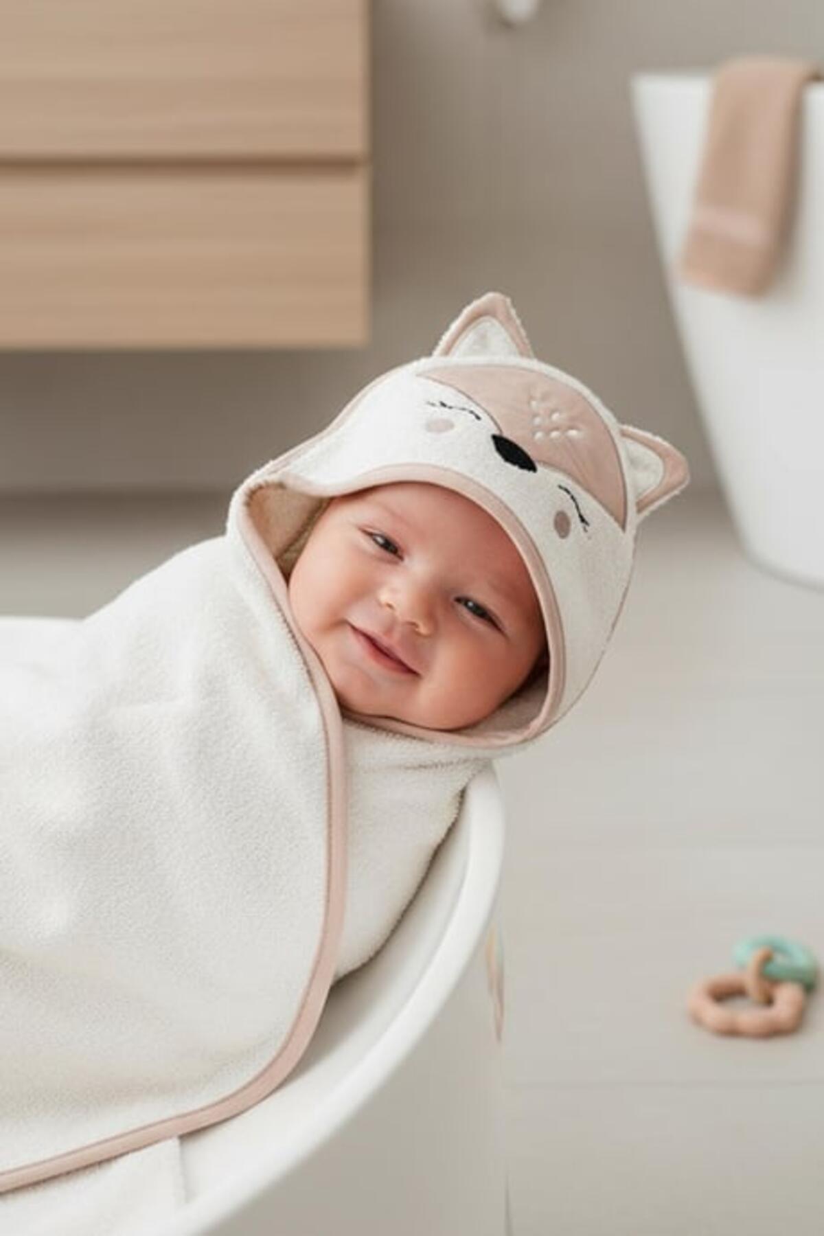 Kanz Havlu Kundak Silgi Nakışlı (Knz-037) Fox Bej