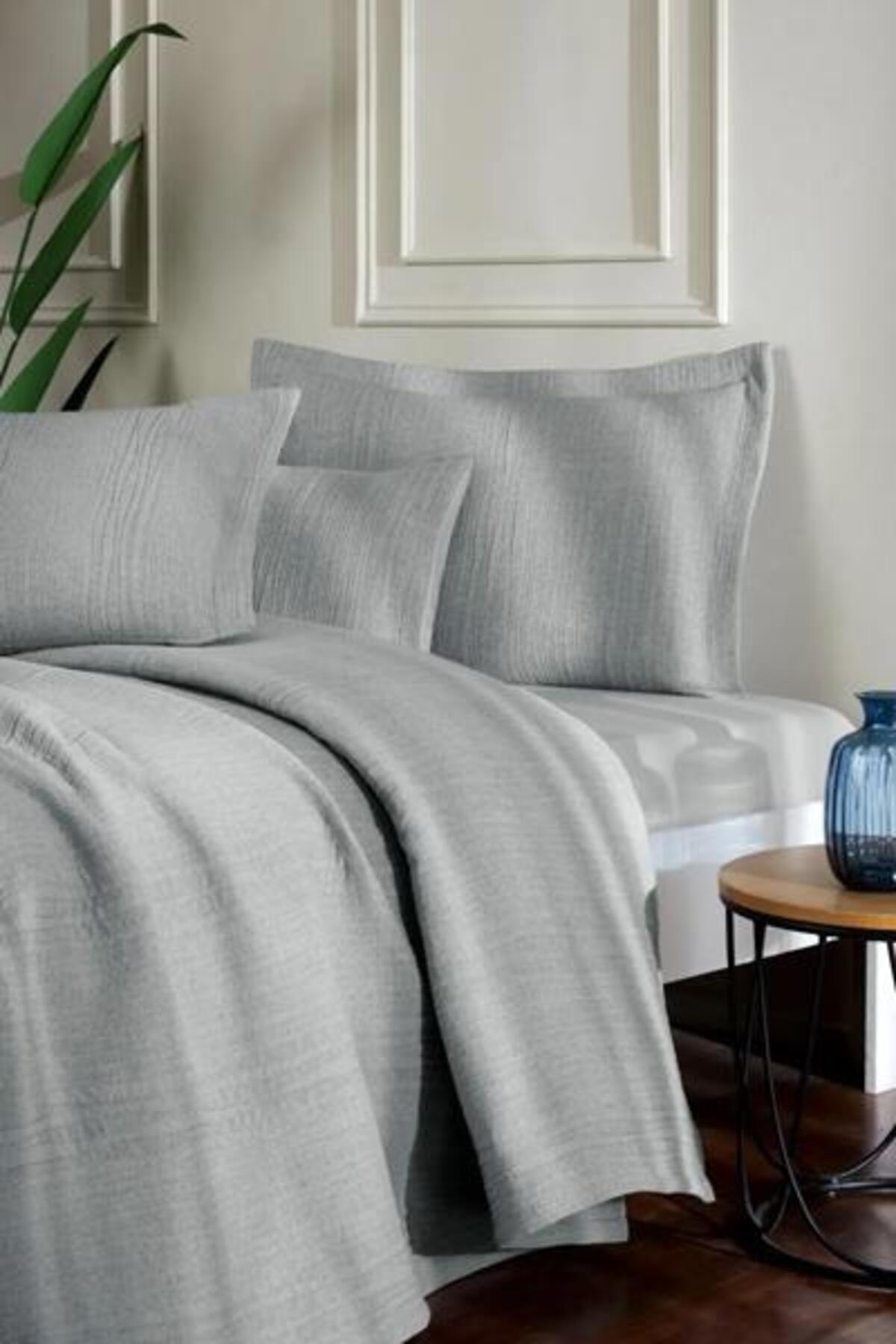Özdilek Yatak Örtüsü Çift Kişilik Woven Gri