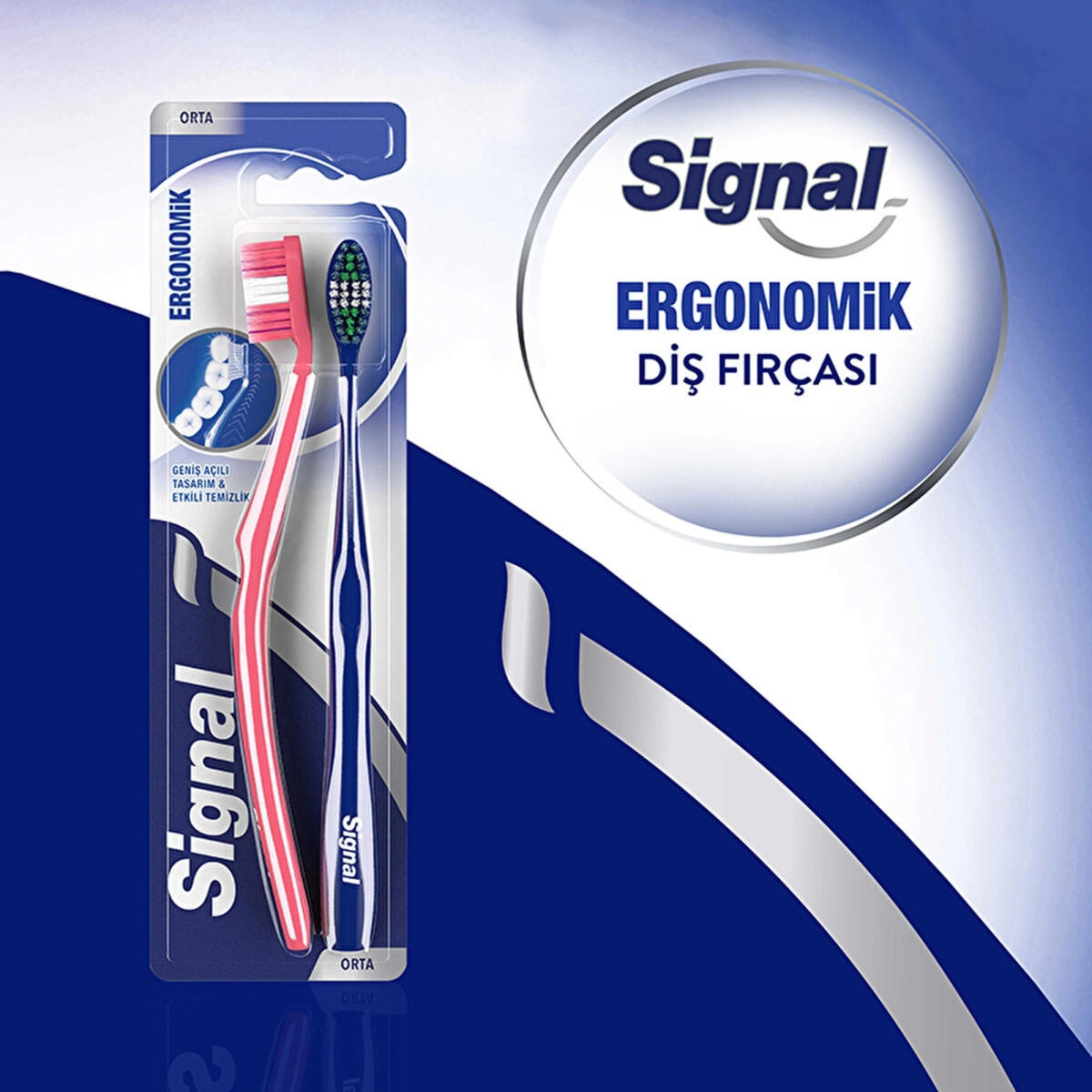 Signal Diş Fırçası Ergonomik 2Li