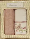 Özdilek Havlu Kutulu 2 Li Iris Border Pembe
