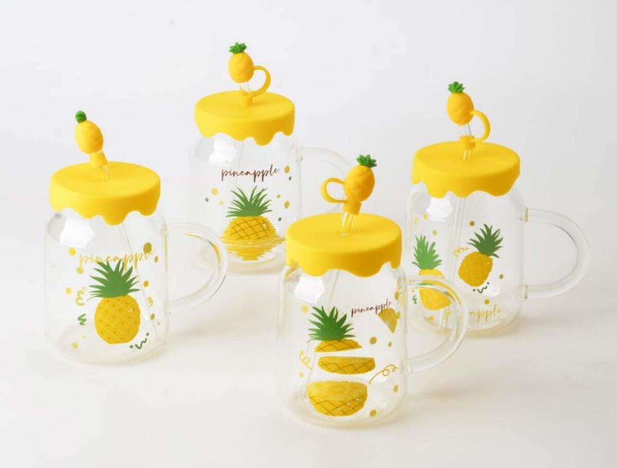 Tohana Kupa Cam Silikon Kapaklı Pipetli 500 Ml THN77034