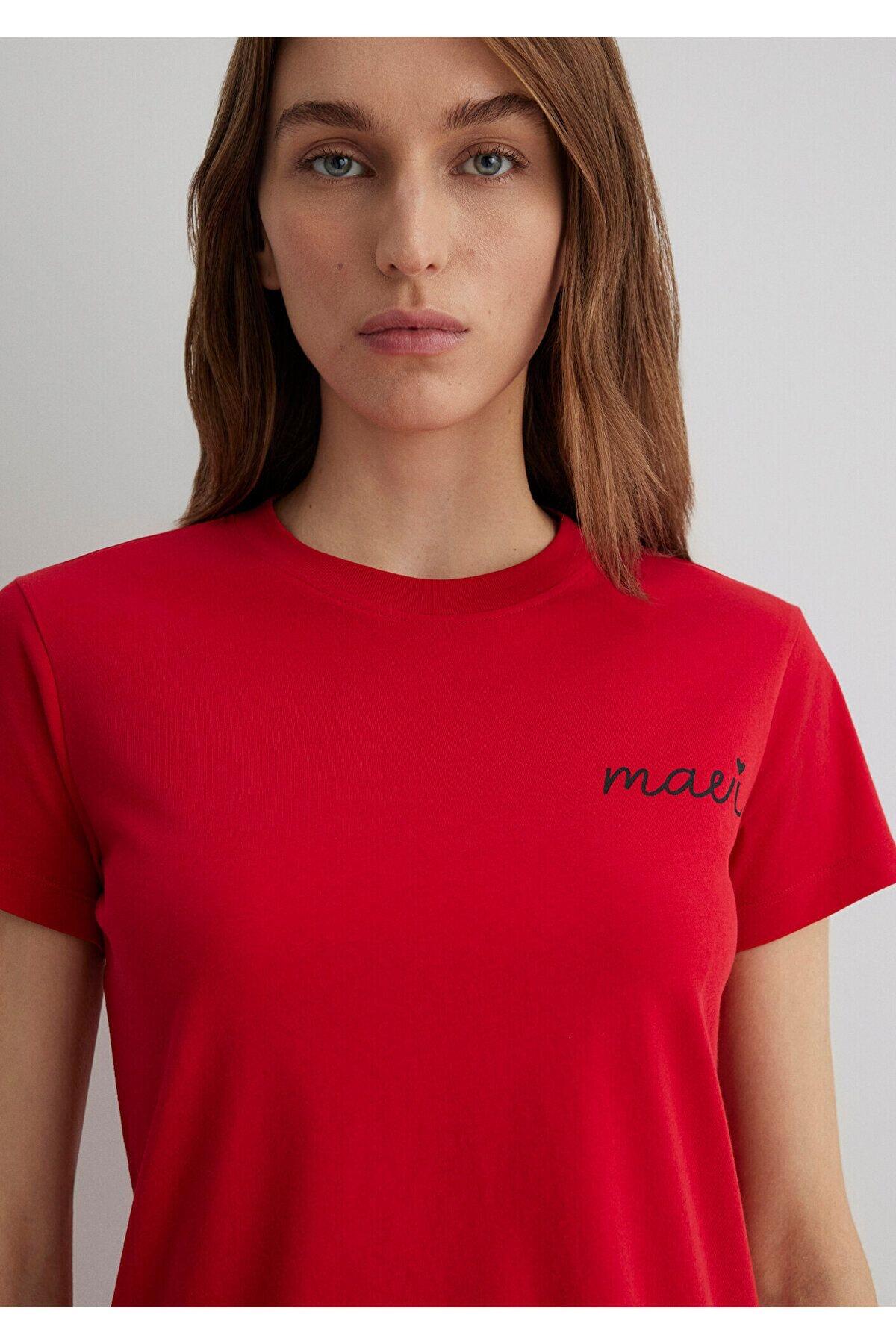 Mavi Tişört M1612962-82054 Kırmızı