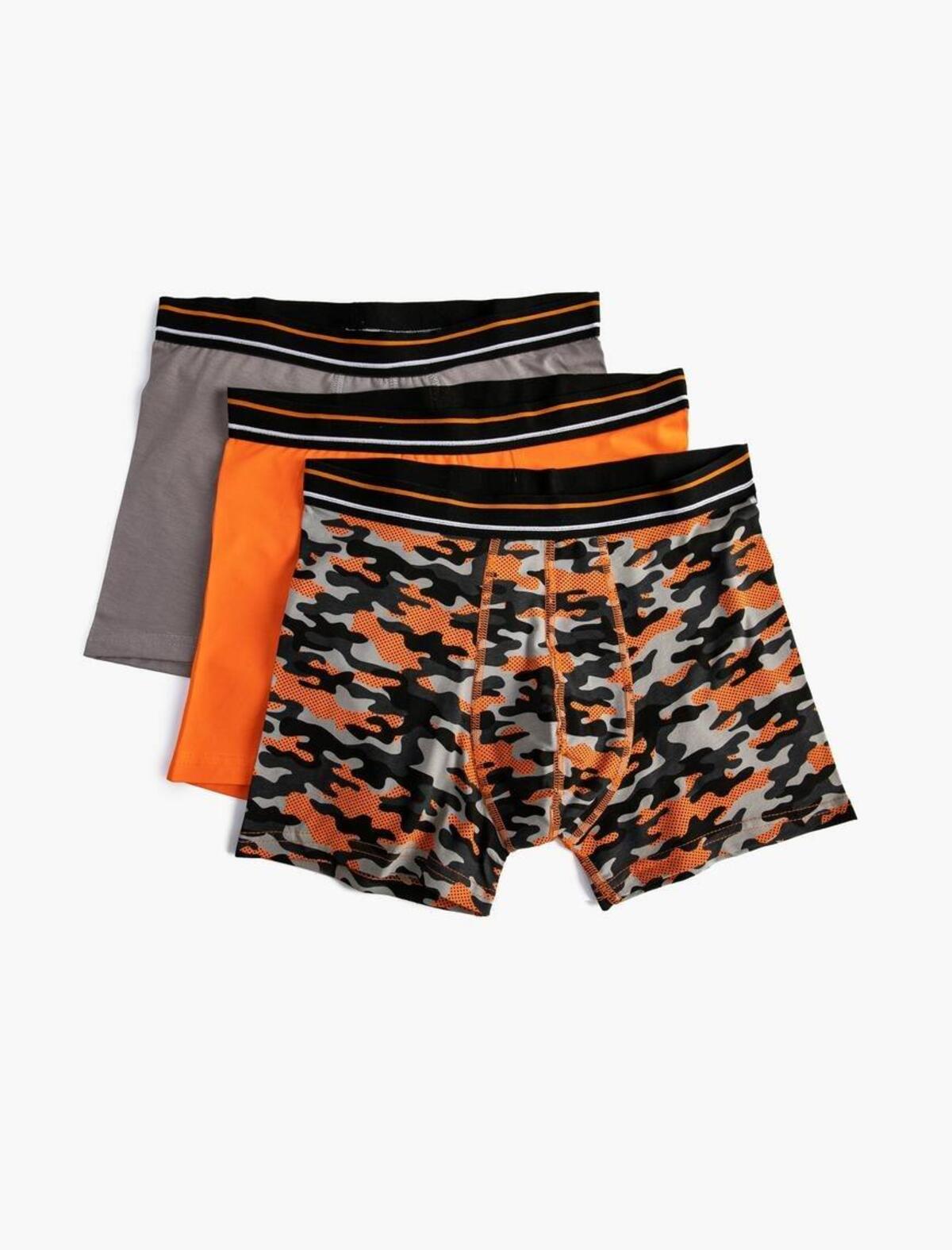 Koton Boxer 4WLM90006MK Turuncu Desenli M