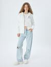 Koton Sweatshirt 5WAL10197IK Ekru