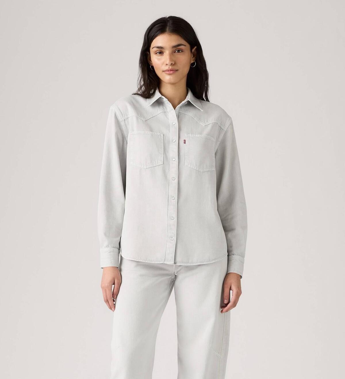 Levis Kadın Denim Gömlek A7244-0065 Gri